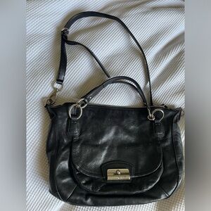 Coach Black Leather Kristin Satchel